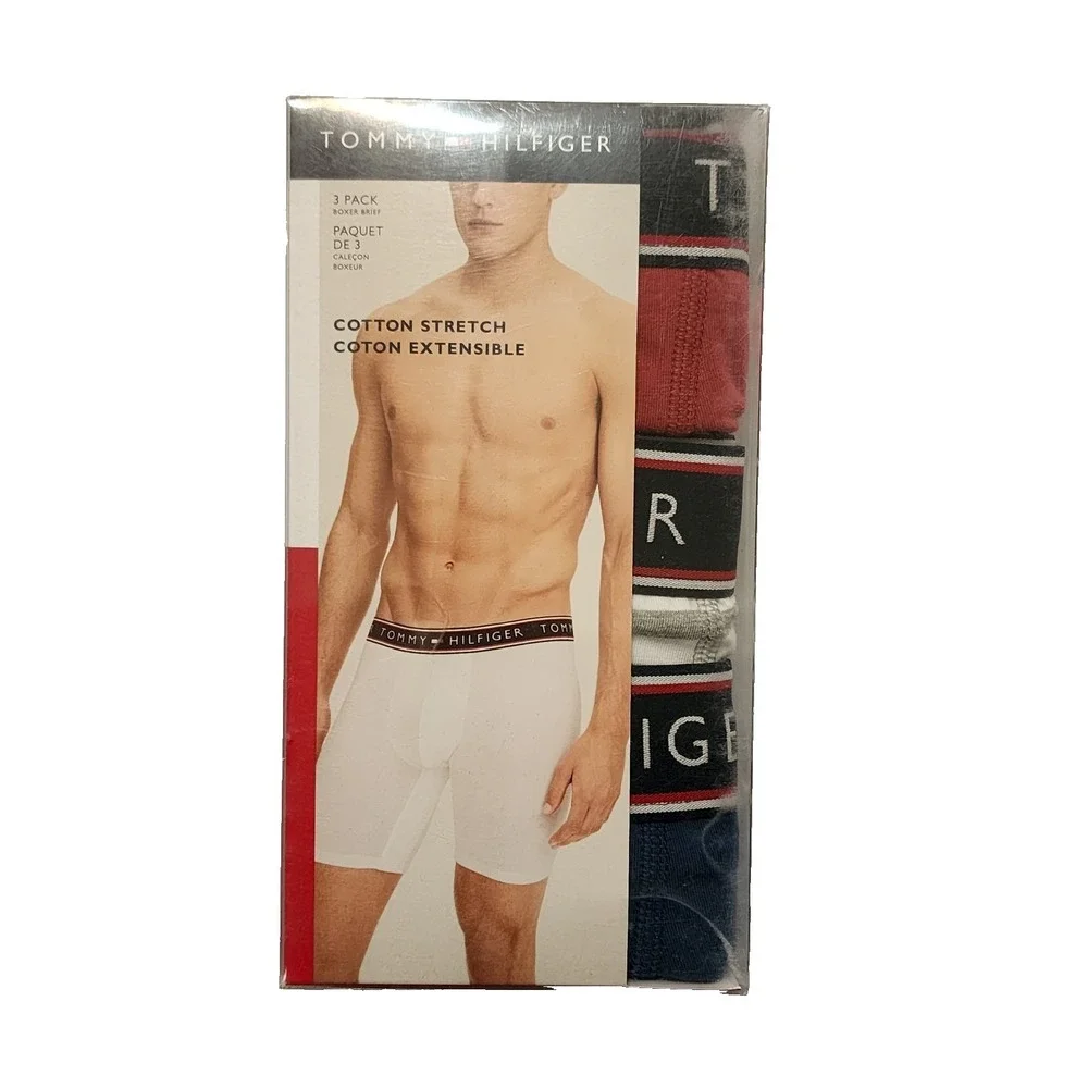 Tommy Hilfiger Men's Boxer brief Underwear Cotton‎ Stretch 3-Pack Size Small